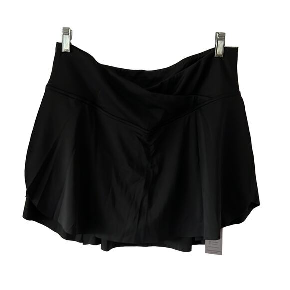 Black Swimskirt Hey Girl Woman Size 2X Cross V Front - Picture 1 of 10